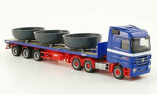 Mercedes Actros Base 1/87 Herpa LH 08 Riwatrans Teletrailer-Sattelzug con Ladegut coche miniatura