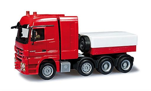 Mercedes Actros Base 1/87 Herpa LH 08 Schwerlastzugmaschine rojo DioramaReady coche miniatura