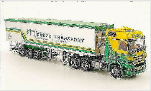 Mercedes Actros Base 1/87 AWM MP3 L Aerop. CT Timmer 3-Achser Kipp-SZ coche miniatura