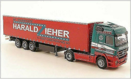 Mercedes Actros Base 1/87 AWM MP3 LH/Aerop. Harald Zieher G-KSZ coche miniatura
