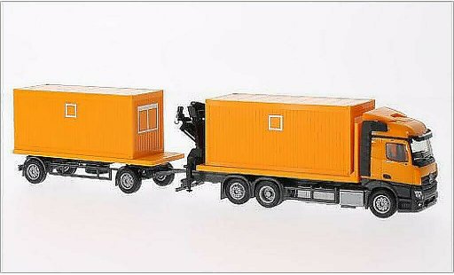 Mercedes Actros Streamspace 1/87 Herpa 2.3 naranja coche miniatura