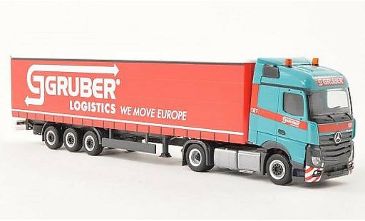 Mercedes Actros Streamspace 1/87 Herpa 2.5 Lowliner-SZ Gruber (I) coche miniatura