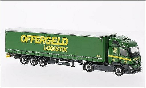 Mercedes Actros Streamspace 1/87 Herpa Offergeld Gardinenplanen-SZ coche miniatura