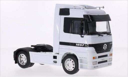 Mercedes Actros Base 1/32 Welly blanco coche miniatura