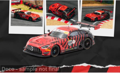 Coche miniatura Mercedes AMG GT GTR3 rot/schwarz 12h Bathurst 2026 #888 M.Engel 1/64 Tarmac Works