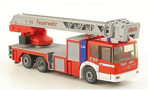 Mercedes Econic Feuerwehr 1/87 Wiking DLK 23-12 Metz Bomberos coche miniatura
