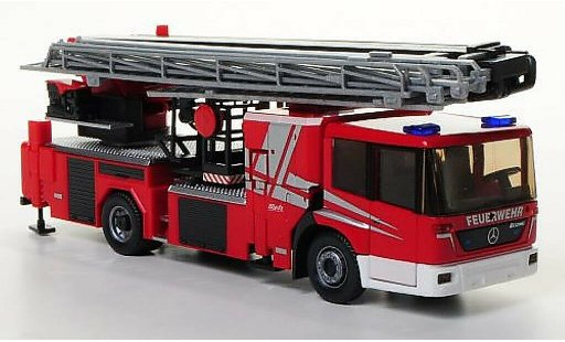 Mercedes Econic Feuerwehr 1/87 Wiking mit Metz B32 Hubrettungsbuhne Bomberos coche miniatura