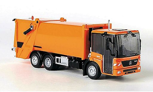 Mercedes Econic Mullwagen 1/87 Schuco naranja coche miniatura