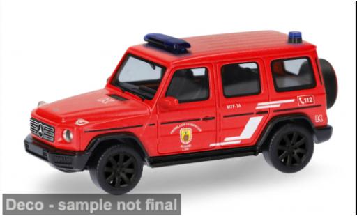 Coche miniatura Mercedes Classe G (W463) rot Freiwillige Feuerwehr Algund 1/87 Herpa