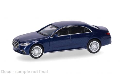 Coche miniatura Mercedes Classe S blau 1/87 Herpa