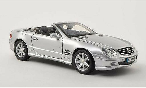 Mercedes Classe SL 500 1/18 Motormax (R230) gris con Klappcapota 2002 coche miniatura