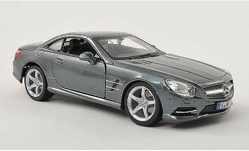 Mercedes Classe SL 500 1/24 Burago (R231) gris capota cerrado coche miniatura