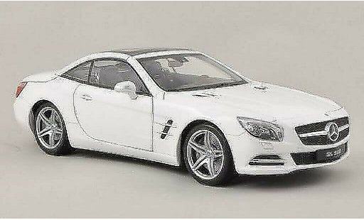 Mercedes Classe SL 500 1/18 Welly (R231) blanco capota cerrado 2012 coche miniatura