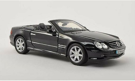 Mercedes Classe SL 500 1/18 Motormax negro con Klappcapota 2002 coche miniatura