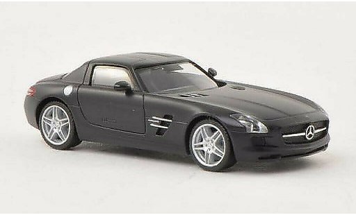 Mercedes SLS Coupe 1/87 Herpa AMG (C197) mate-negro coche miniatura
