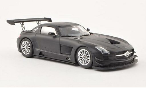 Mercedes SLS GT3 1/43 Minichamps AMG mate-negro Plain Body Version 2011 coche miniatura