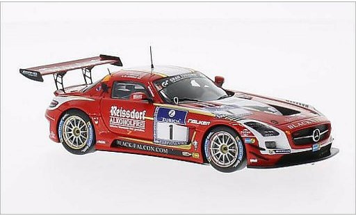 Mercedes SLS GT3 1/43 Spark AMG No.1 negro Falcon Team Reissdorf Alkoholfrei 24h Nurburgring 2014 /D.Arnold coche miniatura