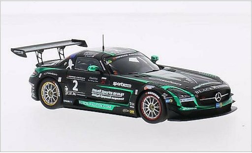 Mercedes SLS GT3 1/43 Spark AMG No.2 negro Falcon Racing 24h Dubai 2015 coche miniatura