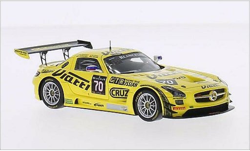 Mercedes SLS GT3 1/43 Spark AMG No.70 GTRussian Racing Team 24h Spa 2015 /M.Toril coche miniatura