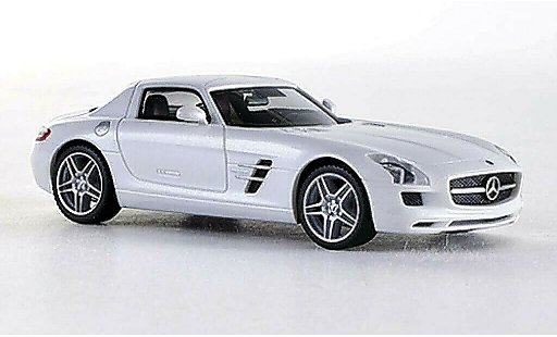 Mercedes SLS Coupe 1/87 Herpa AMG blanco coche miniatura