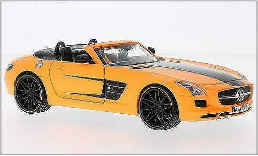 Mercedes SLS Roadster 1/24 Maisto AMG naranja/negro coche miniatura
