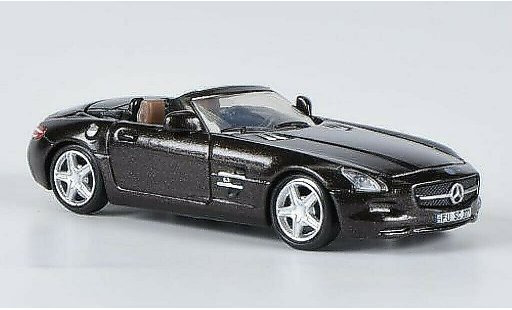 Mercedes SLS Roadster 1/87 Schuco AMG marron coche miniatura
