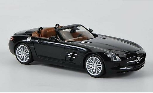 Mercedes SLS Roadster 1/87 Herpa AMG (R197) Brabus negro coche miniatura