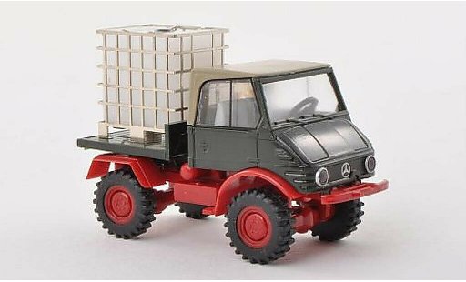 Mercedes Unimog 406-425 1/87 Brekina 421 verde con Wassertank coche miniatura