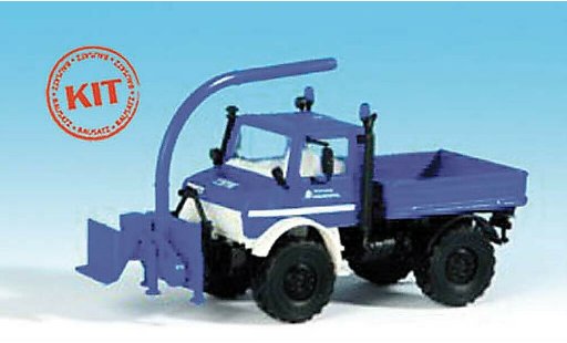 Mercedes Unimog Base 1/87 Kibri THW con Fronthacksler coche miniatura