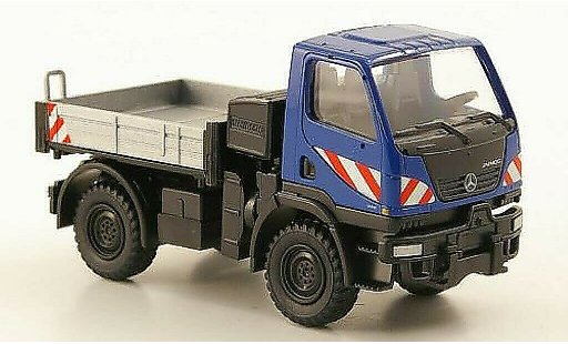 Mercedes Unimog Base 1/87 Wiking U20 plataforma azul coche miniatura