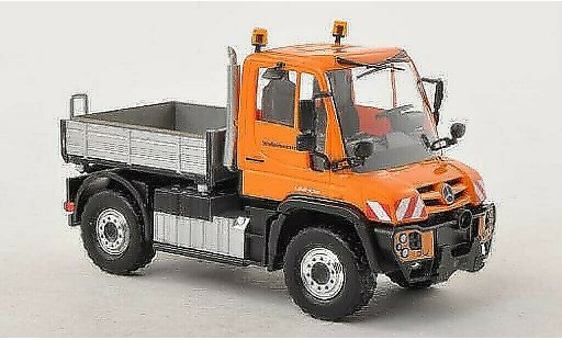 Mercedes Unimog 406-425 1/87 Busch U430 plataforma Strassenmeisterei coche miniatura