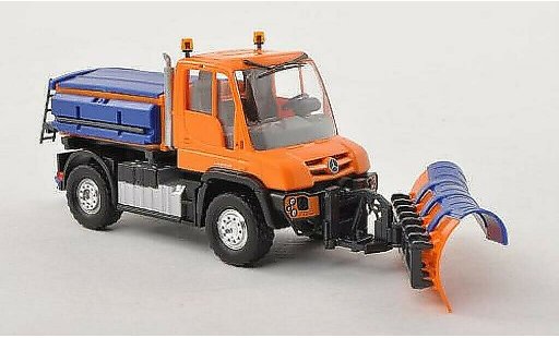 Mercedes Unimog 406-425 1/87 Busch U430 Winterdienst naranja coche miniatura