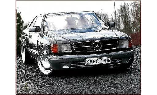 Mercedes 500 Coupe 1/18 Autoart jantes 20 pouces coche miniatura