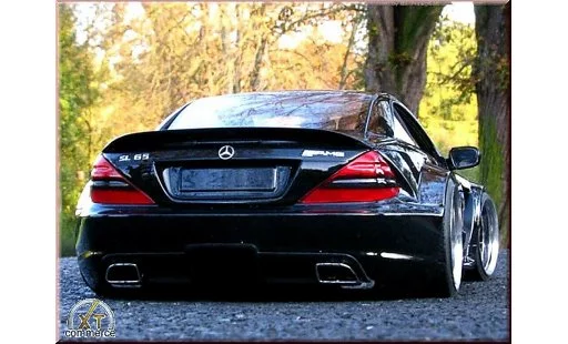 Mercedes Classe SL 65 1/18 Minichamps amg negro jantes 19 et 20 pouces coche miniatura