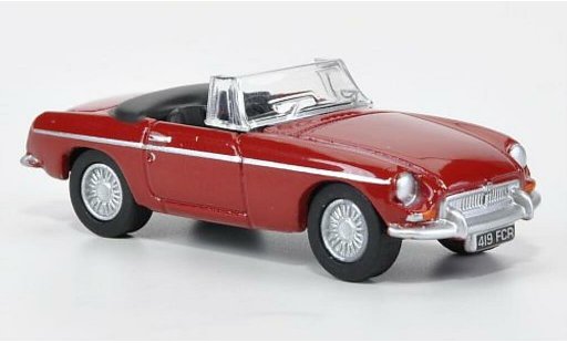 MG B Base 1/76 Oxford rojo abierto 1970 coche miniatura