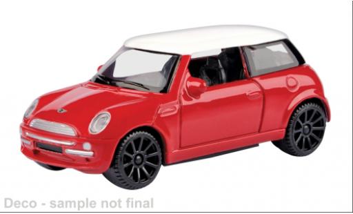 Mini Cooper 1/43 Motormax rojo/weiss 1:43 coche miniatura