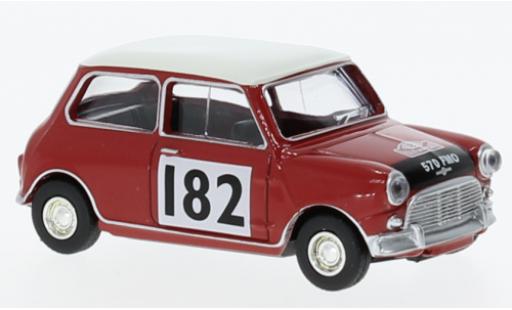 Mini Cooper 1/64 Norev S rojo/weiss 1964 1:64 coche miniatura