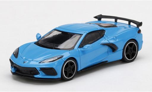 Chevrolet Corvette 1/64 Mini GT C8 Stingray azul coche miniatura
