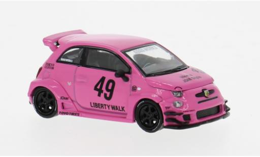 Coche miniatura Fiat 595 1/64 Mini GT Abarth LB-Works pink 2024 1:64 Fiat 595 1/64 Mini GT Abarth LB-Works pink 2024 1:64 coche miniatura