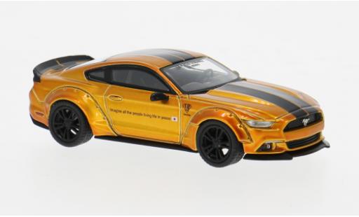 Coche miniatura Ford Mustang 1/64 Mini GT LB Works gold/schwarz 2017 1:64 Ford Mustang 1/64 Mini GT LB Works gold/schwarz 2017 1:64 coche miniatura