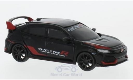 Coche miniatura Honda Civic 1/64 Mini GT Type R (FK8) matt-negro/rojo Customer Racing Study Honda Civic 1/64 Mini GT Type R (FK8) matt-negro/rojo Customer Racing Study coche miniatura