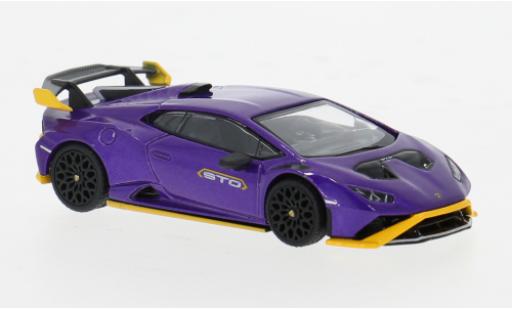 Lamborghini Huracan 1/64 Mini GT STO lila/gelb 1:64 coche miniatura