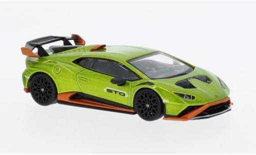 Lamborghini Huracan 1/64 Mini GT STO metallise grün 1:64 coche miniatura
