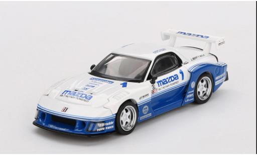 Coche miniatura Mazda RX7 1/64 Mini GT (FD3S) LB-Super Silhouette weiss/blau 1:64 Mazda RX7 1/64 Mini GT (FD3S) LB-Super Silhouette weiss/blau 1:64 coche miniatura