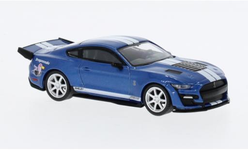 Coche miniatura Shelby GT 500 1/64 Mini GT Ford Mustang Dragon Snake Concept metallise azul/blanche Shelby GT 500 1/64 Mini GT Ford Mustang Dragon Snake Concept metallise azul/blanche coche miniatura