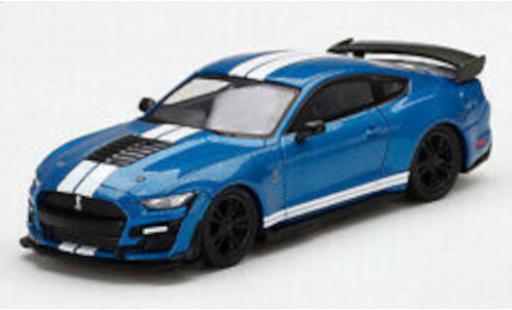 Coche miniatura Shelby GT 500 1/64 Mini GT Ford Mustang metallise azul/blanco Shelby GT 500 1/64 Mini GT Ford Mustang metallise azul/blanco coche miniatura