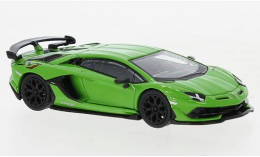 Coche miniatura Lamborghini Aventador 1/64 Mini GT SVJ metallise la chaux Lamborghini Aventador 1/64 Mini GT SVJ metallise la chaux coche miniatura