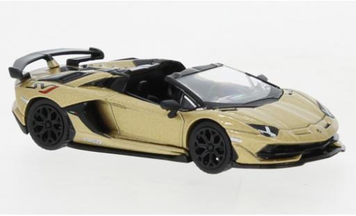 Coche miniatura Lamborghini Aventador 1/64 Mini GT SVJ Roadster metallise beige Lamborghini Aventador 1/64 Mini GT SVJ Roadster metallise beige coche miniatura