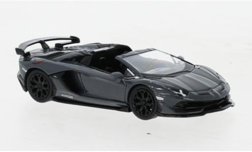 Coche miniatura Lamborghini Aventador 1/64 Mini GT SVJ Roadster metallise gris Lamborghini Aventador 1/64 Mini GT SVJ Roadster metallise gris coche miniatura
