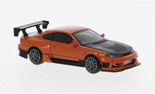 Coche miniatura Nissan Silvia 1/64 Mini GT (S15) D-MAX metallise naranja RHD Nissan Silvia 1/64 Mini GT (S15) D-MAX metallise naranja RHD coche miniatura